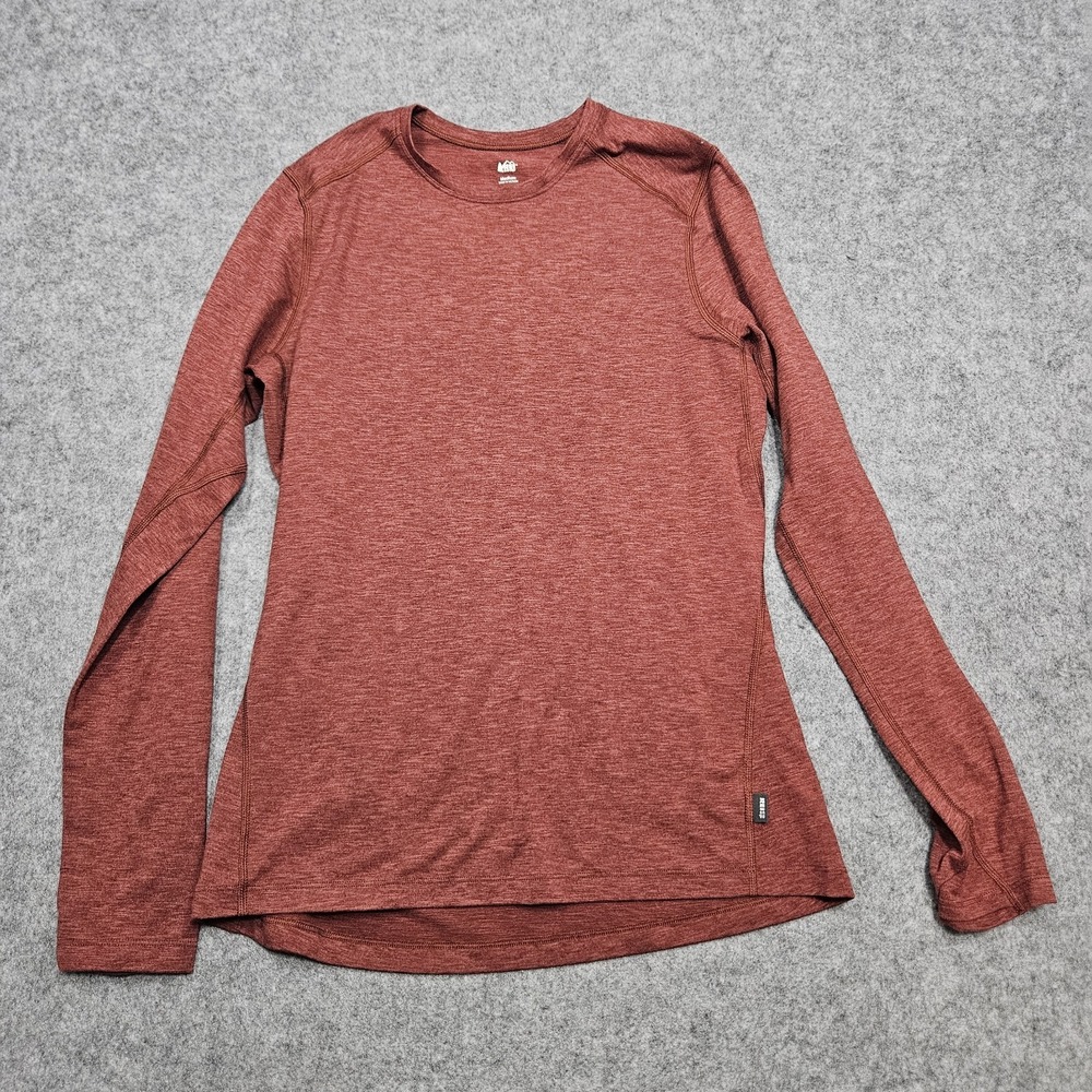 REI Co-op Men's Medium Burnt Orange Long Sleeve T-Shirt Athletic Performance Tee
